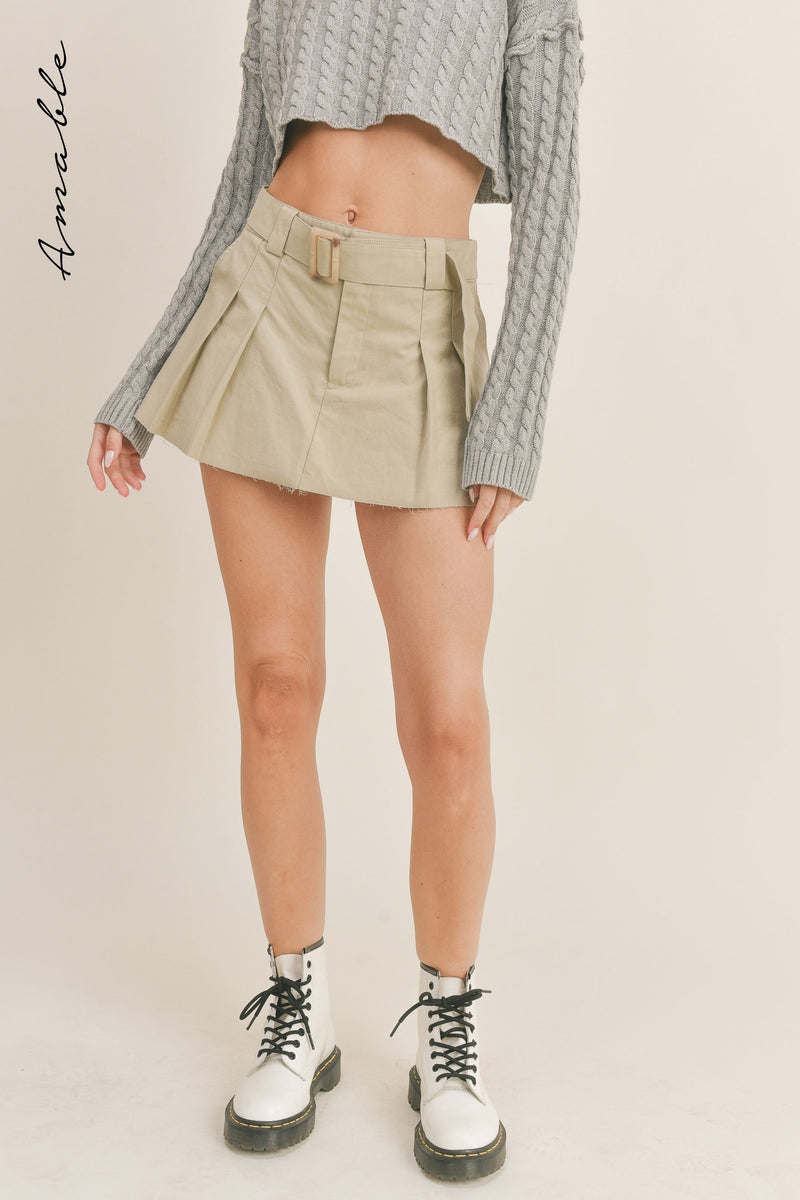 LILAH LOW RISE BELT MINI SKORT