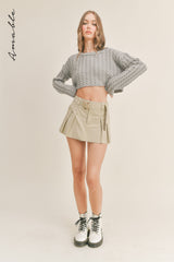 LILAH LOW RISE BELT MINI SKORT