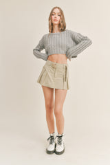 LILAH LOW RISE BELT MINI SKORT