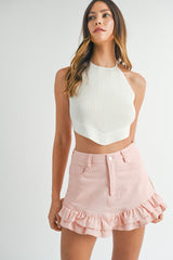 KEHLANI MINI RUFFLES SKIRT