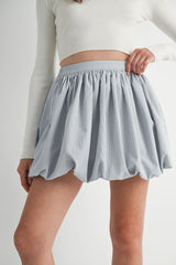GEORGIA STRIPE BUBBLE HEM MINI SKIRT