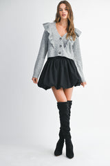 FINJA BUBBLE HEM MINI SKIRT