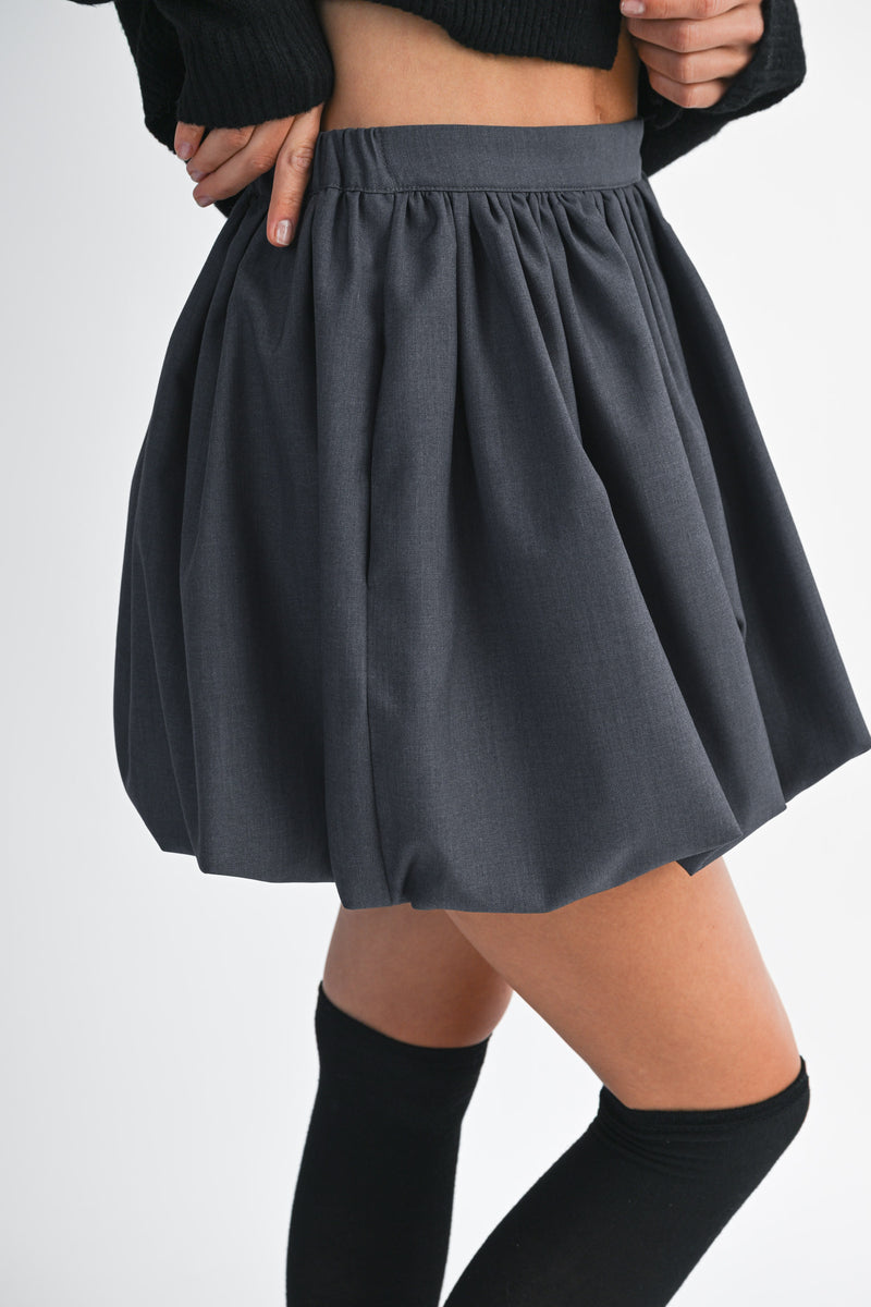 FINJA BUBBLE HEM MINI SKIRT