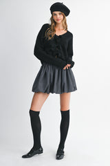 FINJA BUBBLE HEM MINI SKIRT
