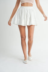 JENNI LACE TRIM MINI SKIRT