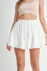 JENNI LACE TRIM MINI SKIRT