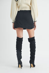 MAEVE FRONT POCKET MINI SKIRT WITH SIDE BUTTONS