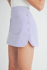 MAEVE FRONT POCKET MINI SKIRT WITH SIDE BUTTONS