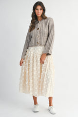 WRENLEE APPLIQUE MAXI SKIRT