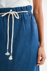 AMERIE DENIM MIDI SKIRT