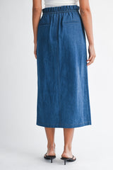 AMERIE DENIM MIDI SKIRT