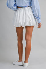 CURSTIN EMBROIDERY BUBBLE HEM MINI SKIRT