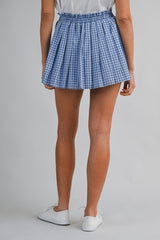 JINNY PLAID PLEATED SKIRT