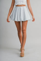 ELLE FLORAL PRINTED BUBBLE HEM MINI SKIRT