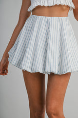 ELLE FLORAL PRINTED BUBBLE HEM MINI SKIRT