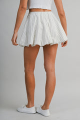 ELLE FLORAL PRINTED BUBBLE HEM MINI SKIRT