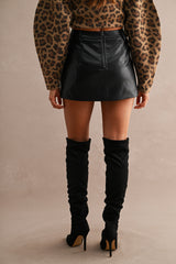 JAYCEE FAUX LEATHER MINI SKIRT