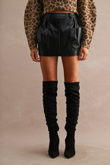 JAYCEE FAUX LEATHER MINI SKIRT
