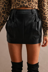 JAYCEE FAUX LEATHER MINI SKIRT