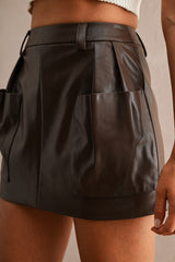JAYCEE FAUX LEATHER MINI SKIRT