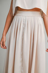 SSERA SATIN CROP TOP SKIRT SET