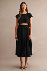 SAOIRSE CROP TOP AND MIDI SKIRT SET