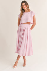 SAOIRSE CROP TOP AND MIDI SKIRT SET