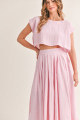 SAOIRSE CROP TOP AND MIDI SKIRT SET