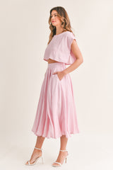 SAOIRSE CROP TOP AND MIDI SKIRT SET
