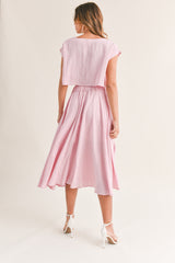 SAOIRSE CROP TOP AND MIDI SKIRT SET