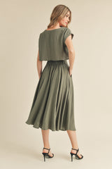 SAOIRSE CROP TOP AND MIDI SKIRT SET
