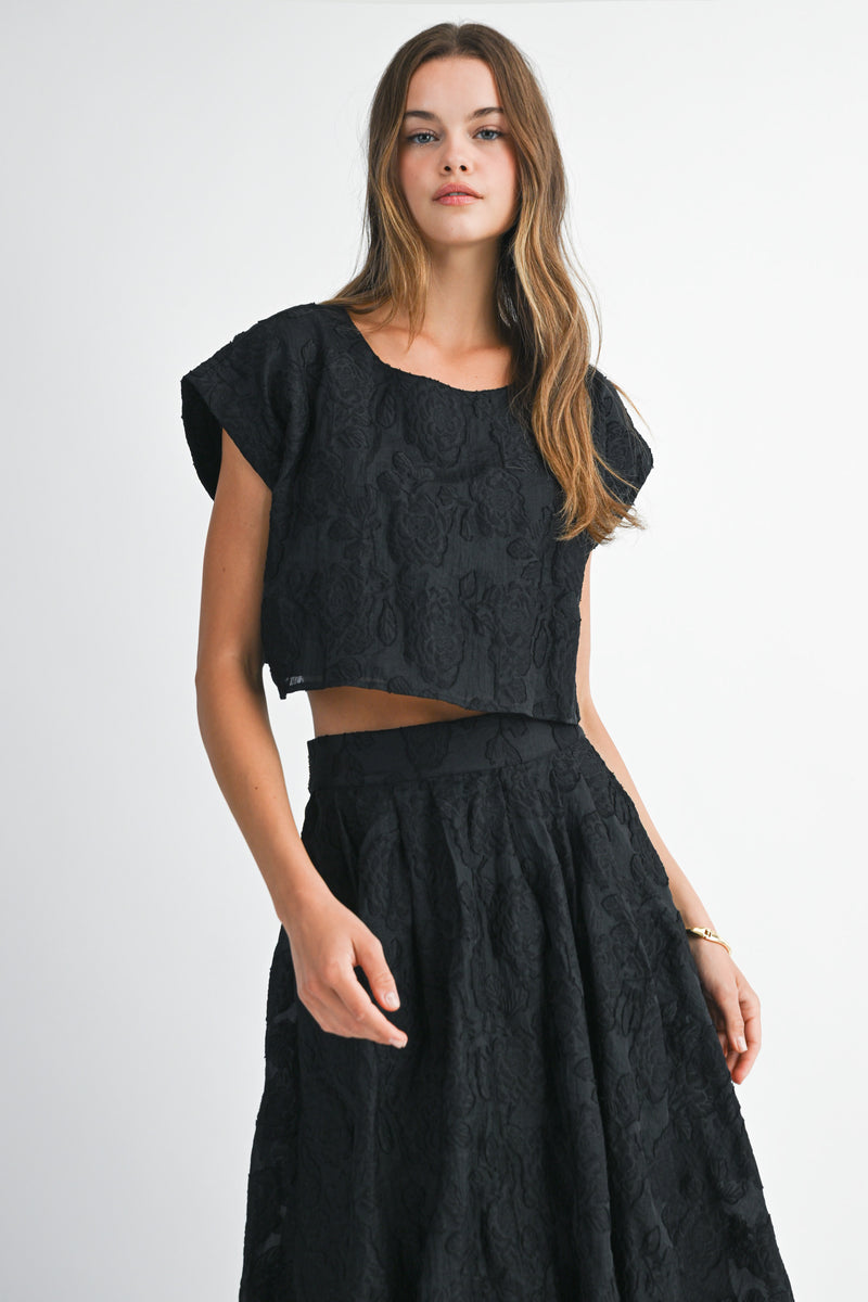 MIESHA CROP TOP AND MIDI SKIRT SET