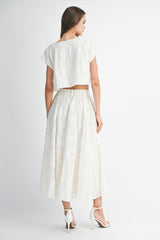 MIESHA CROP TOP AND MIDI SKIRT SET