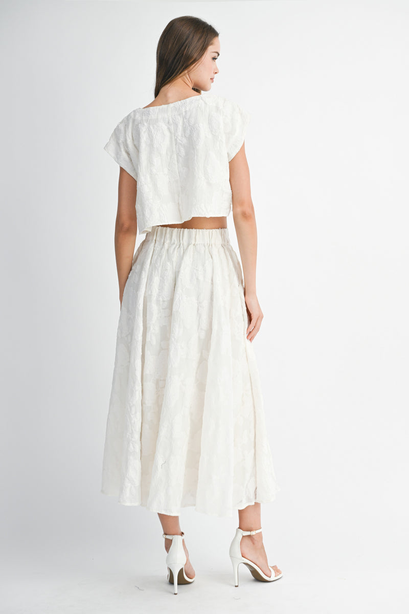 MIESHA CROP TOP AND MIDI SKIRT SET