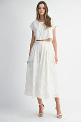 MIESHA CROP TOP AND MIDI SKIRT SET