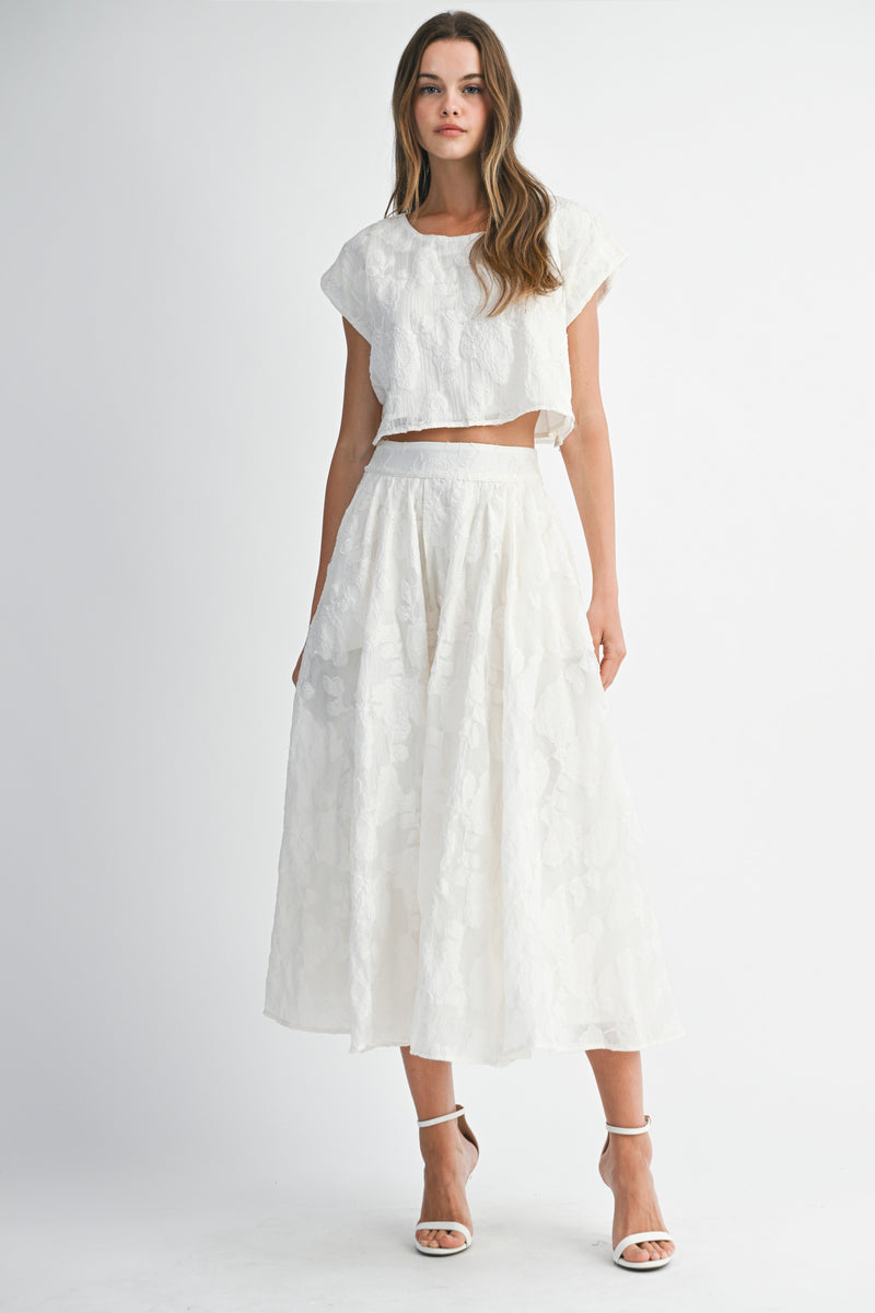 MIESHA CROP TOP AND MIDI SKIRT SET