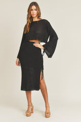 EVELYN SWEATER TOP SKIRT SET
