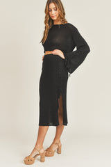 EVELYN SWEATER TOP SKIRT SET