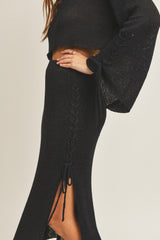 EVELYN SWEATER TOP SKIRT SET