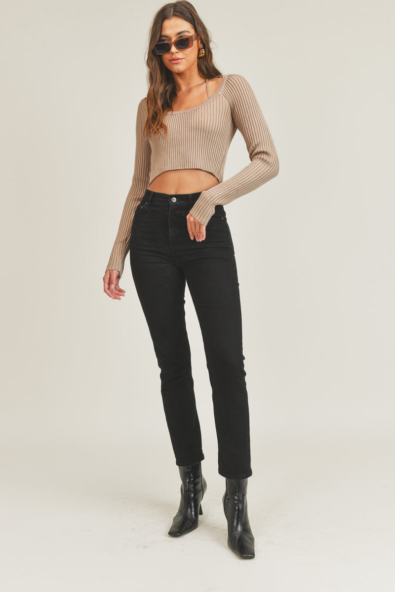 ANNE INNER BRA & OUTER LONGSLV TOP SET