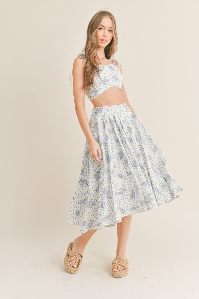 DEBORAH CAMI TOP & PLEATED SKIRT SET