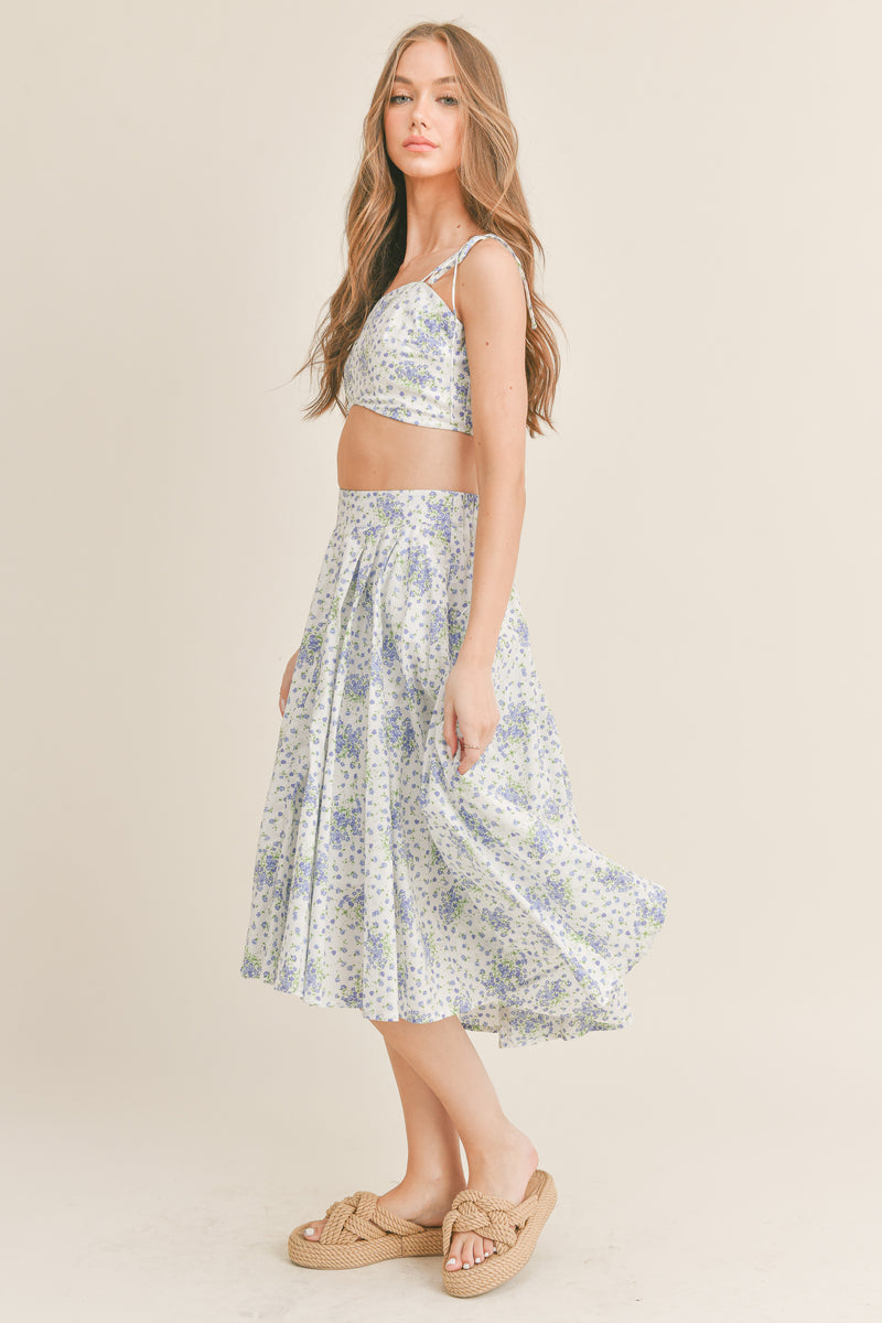 DEBORAH CAMI TOP & PLEATED SKIRT SET