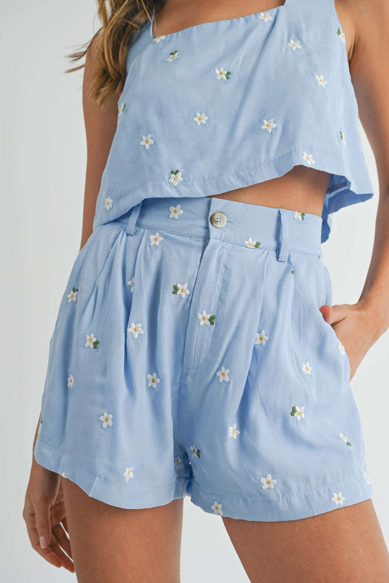 ARIEL FLOWER CROP TOP AND PANTS