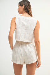 FAELYN SQUARE NECK CROP TOP AND SHORTS SET