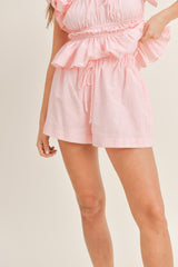 REESE RUFFLED TOP AND SHORTS SET
