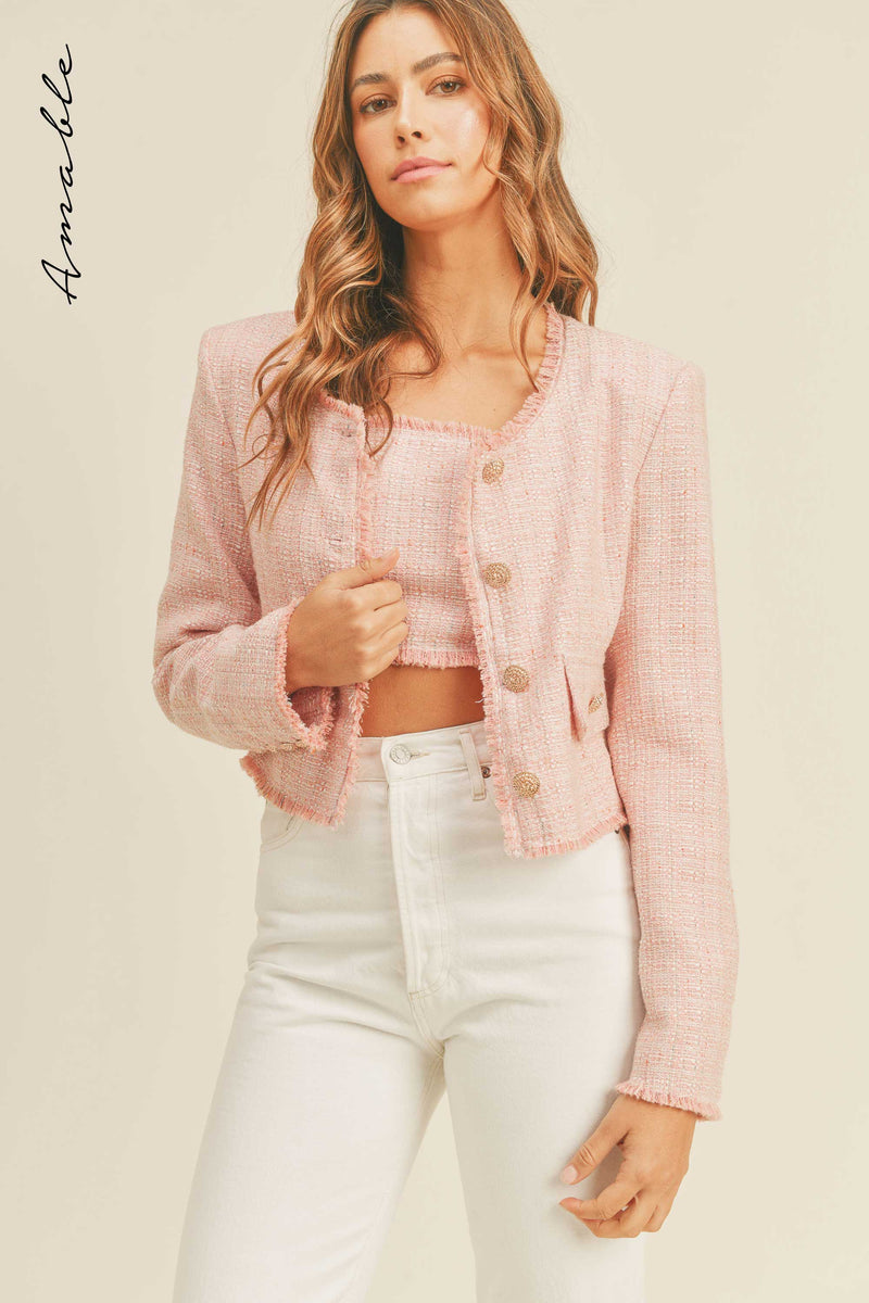 CALLIOPE TWEED JACKET AND TOP SET – Mable Clothing