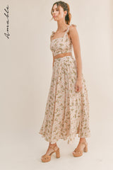 MOA FLORAL TOP AND MAXI SKIRT SET