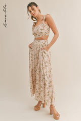 MOA FLORAL TOP AND MAXI SKIRT SET