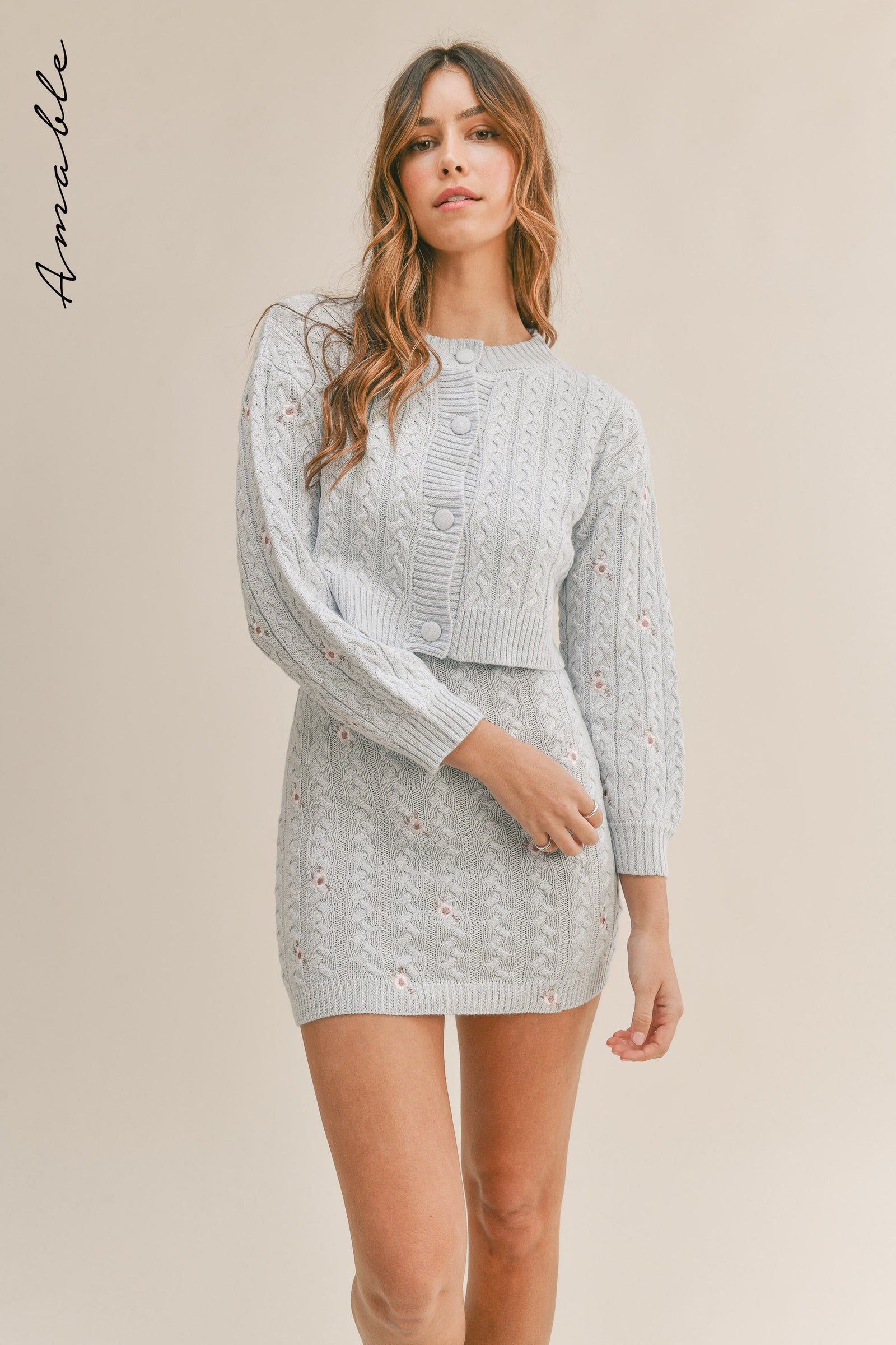 【試着のみ・タグ付き】 Lamia knit set mini dress Lamia knit set mini dress