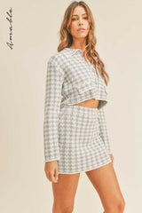 JALIYAH HOUNDSTOOTH KNIT SET